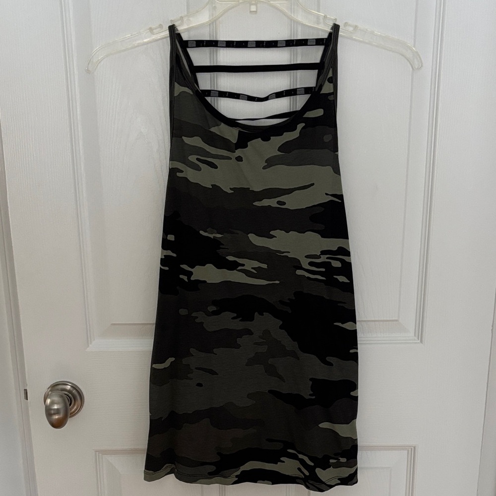 Victoria's Secret Camo Tank Top - Black and Green